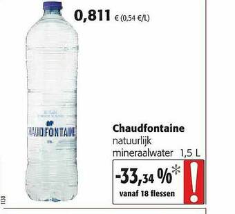 Colruyt Chaudfontaine Natuurlijk Mineraalwater aanbieding