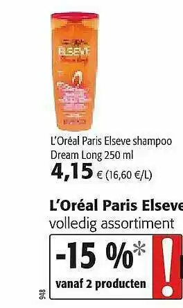 Colruyt L Oréal Paris Elseve Shampoo aanbieding