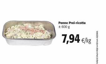 Penne Prei Ricotta