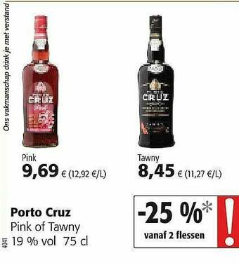 Colruyt Porto Cruz Pink Of Tawny aanbieding