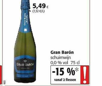 Colruyt Gran Barón Schuimwijn aanbieding