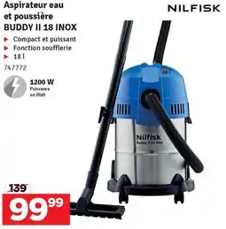 Mr Bricolage Aspirateur eau et poussiere buddy ii 18 inox aanbieding