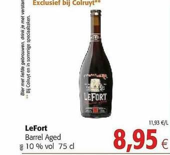 Colruyt Lefort Barrel Aged aanbieding