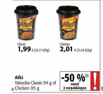 Colruyt Aïki Yakisoba Classic Of Chicken aanbieding