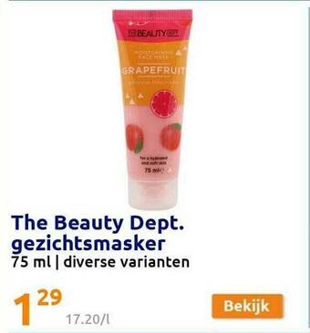 Action The Beauty Dept Gezichtsmasker aanbieding