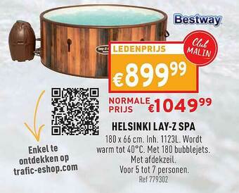 Trafic Helsinki Lay Z Spa aanbieding