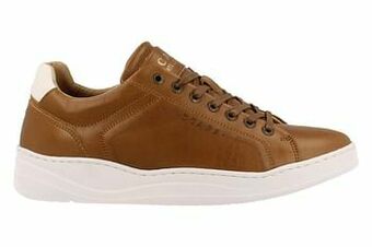 Berca Shoes Scapa Sneaker Laag Heren Volledig Leder - Cognac aanbieding