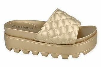 Berca Shoes Mode-Mania Badslipper Dames - Goud aanbieding