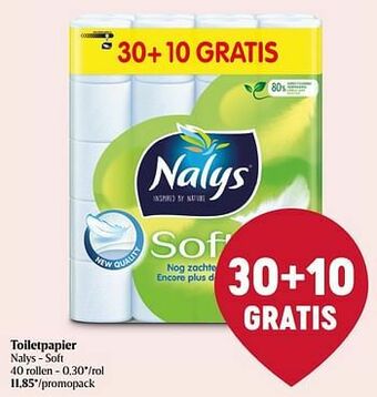 Delhaize Toiletpapier nalys - soft aanbieding