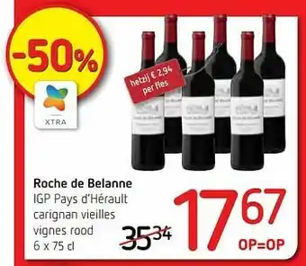 Spar Colruyt Roche de belanne igp pays d’hérault carignan vieilles vignes rood aanbieding