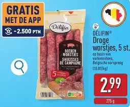 ALDI Delifin droge worstjes aanbieding