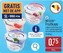 ALDI Milsani fruitkaas aanbieding