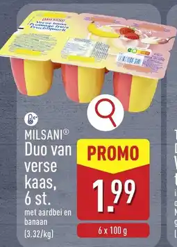 ALDI Milsani duo van verse kaas aanbieding