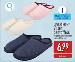 ALDI Vilten pantoffels aanbieding