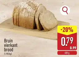ALDI Bruin vierkant brood aanbieding