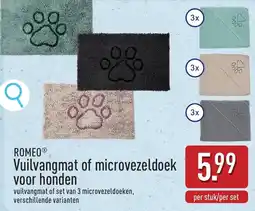 ALDI Vuilvangmat of microvezeldoek voor honden aanbieding