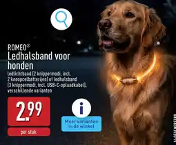 ALDI Ledhalsband voor honden aanbieding