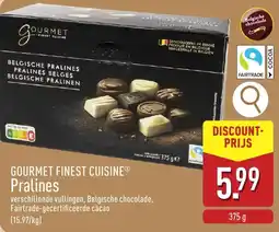 ALDI Gourmet finest cuisine pralines aanbieding