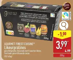 ALDI Gourmet finest cuisine likeurpralines aanbieding