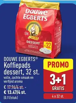 ALDI Douwe egberts koffiepads dessert aanbieding