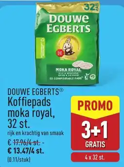 ALDI Douwe egberts koffiepads moka royal aanbieding