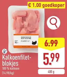 ALDI Kalkoenfilet-blokjes aanbieding