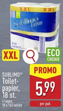 ALDI Sublimo toilet-papier aanbieding