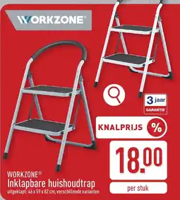 ALDI Workzone inklapbare huishoudtrap aanbieding