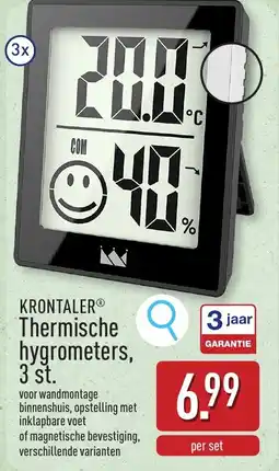 ALDI Krontaler thermische hygrometers aanbieding