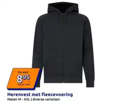 Action Herenvest met fleecevoering aanbieding