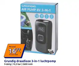 Action Grundig draadloze 3-in-1 luchtpomp aanbieding