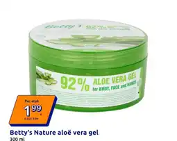 Action Betty's Nature aloë vera gel aanbieding
