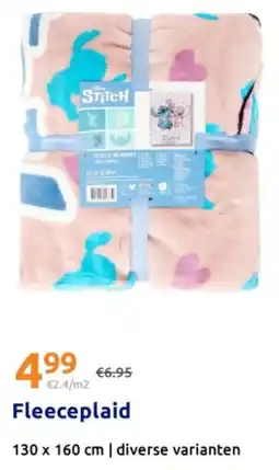 Action Fleeceplaid aanbieding