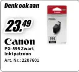 MediaMarkt Canon PG-595 Zwart Inktpatroon aanbieding