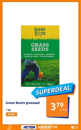 Action Green Boots graszaad 1 kg aanbieding