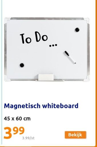 Action Magnetisch whiteboard 45 x 60 cm aanbieding
