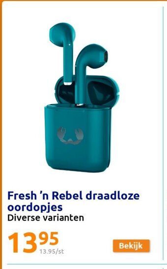 Action Fresh 'n Rebel draadloze oordopjes aanbieding