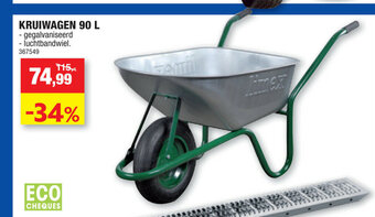 Hubo Kruiwagen 90 L aanbieding