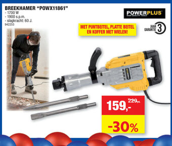 Hubo Breekhamer "POWX11861" 1700 W aanbieding