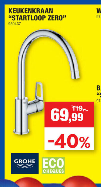 Hubo Keukenkraan "Startloop zero" aanbieding