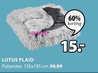 Jysk Lotus Plaid aanbieding