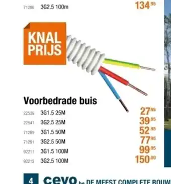 Cevo Voorbedrade buis 361.5 25m aanbieding