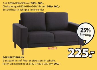 Jysk Egense Zitbank aanbieding