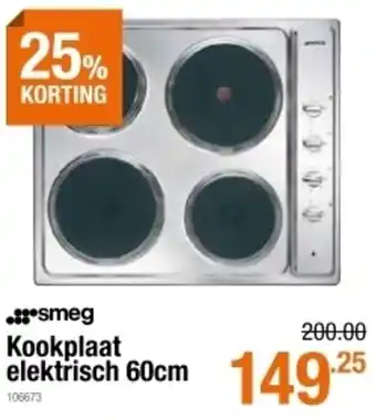 Cevo Smeg Kookplaat elektrisch 60 cm aanbieding