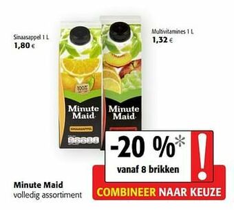 Colruyt Minute maid volledig assortiment aanbieding