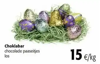 Colruyt Choklabar chocolade paaseitjes aanbieding