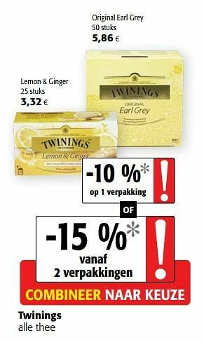 Colruyt Twinings alle thee aanbieding