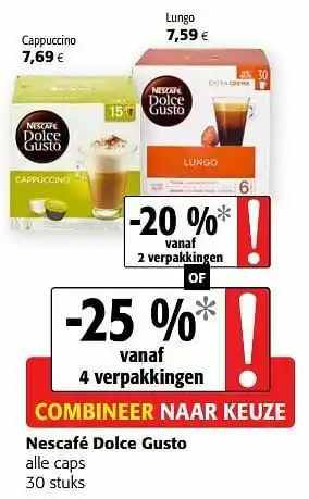 Nescafé dolce gusto alle caps