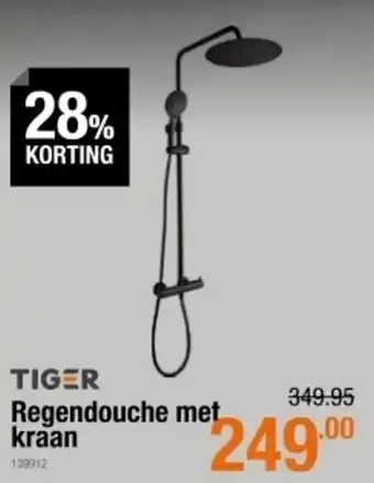 Cevo Tiger regendouche met kraan aanbieding