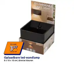 Action Oplaadbare led-wandlamp aanbieding